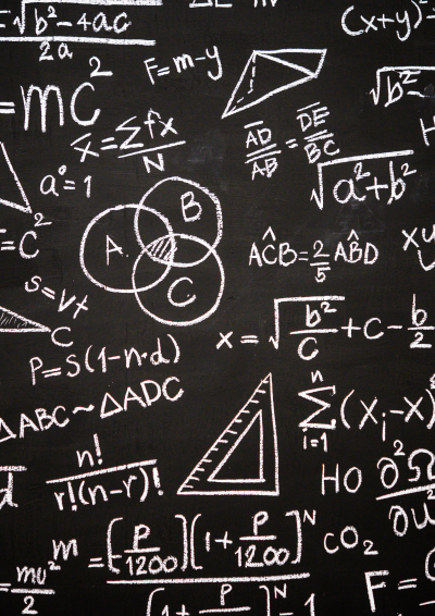 Tavle med matematik