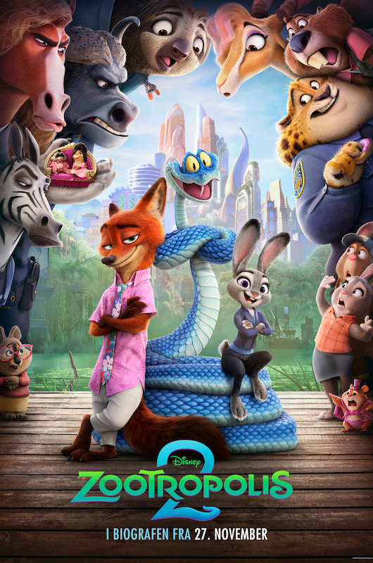 zootropolis plakat med tegneseriedyr