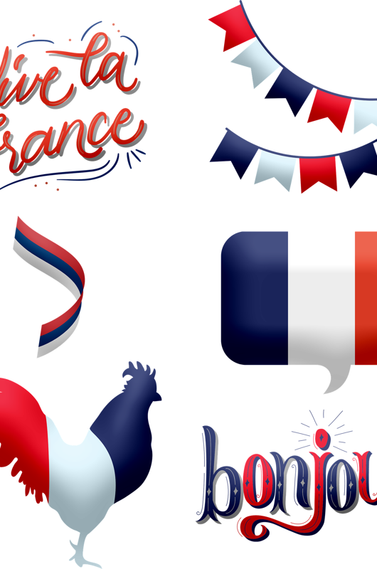 det franske flag blå hvid rød