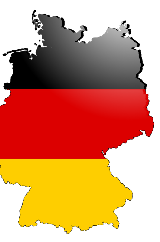 det tyske flag formet som Tyskland